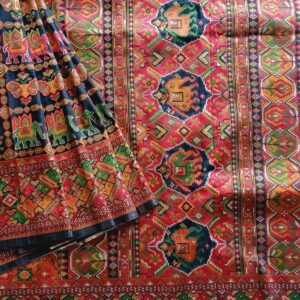 Cotton Patola Resham Weaves Black