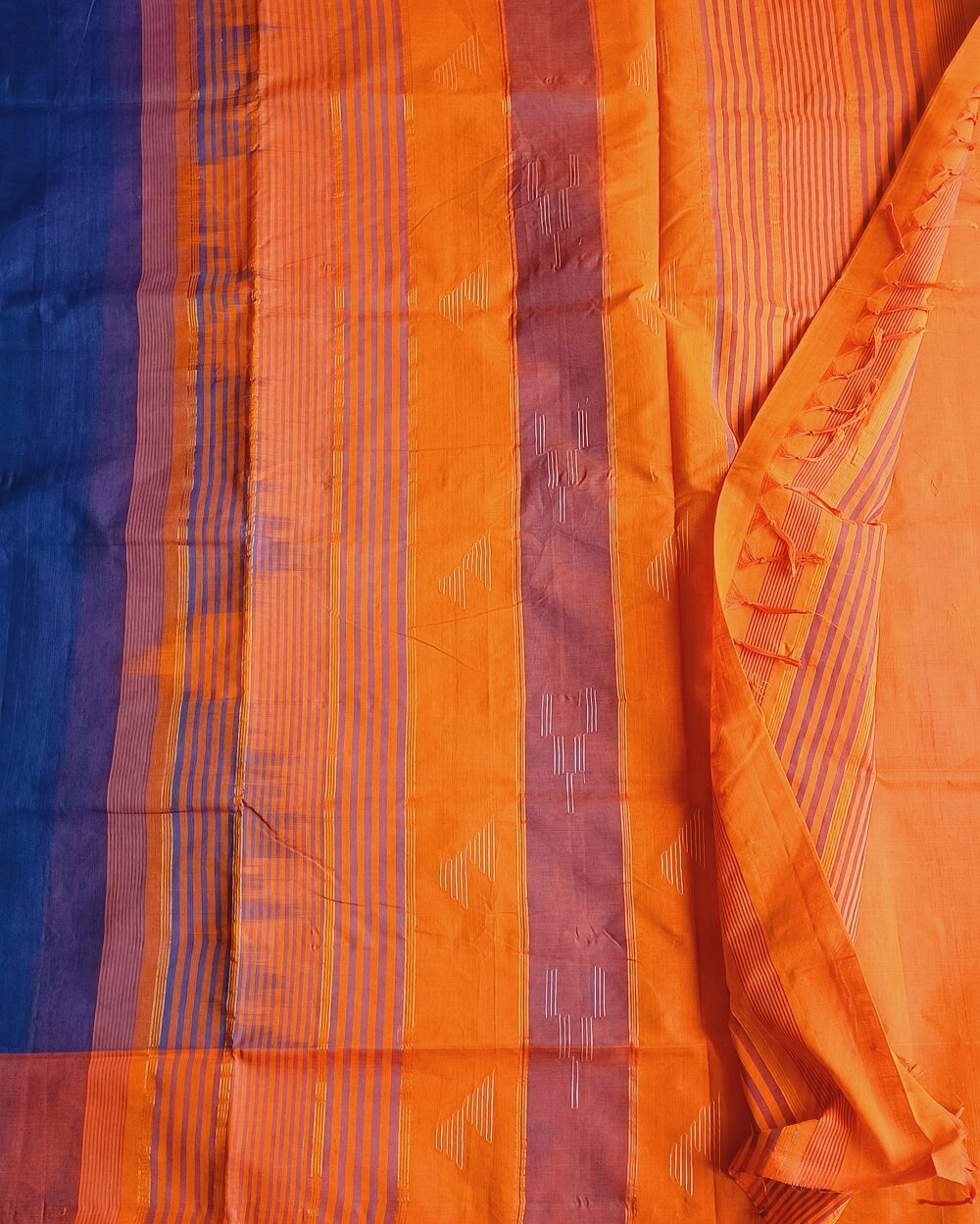 Handloom Natural Fibres Banana Fibre Saree Violet Colour - Image 2
