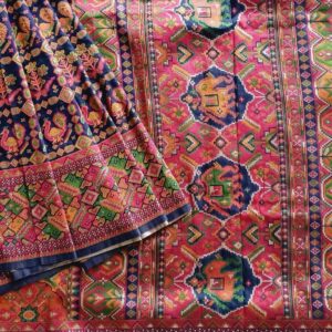Cotton Patola Resham Weaves Dark Blue