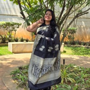 Banarasi Cotton Saree Black