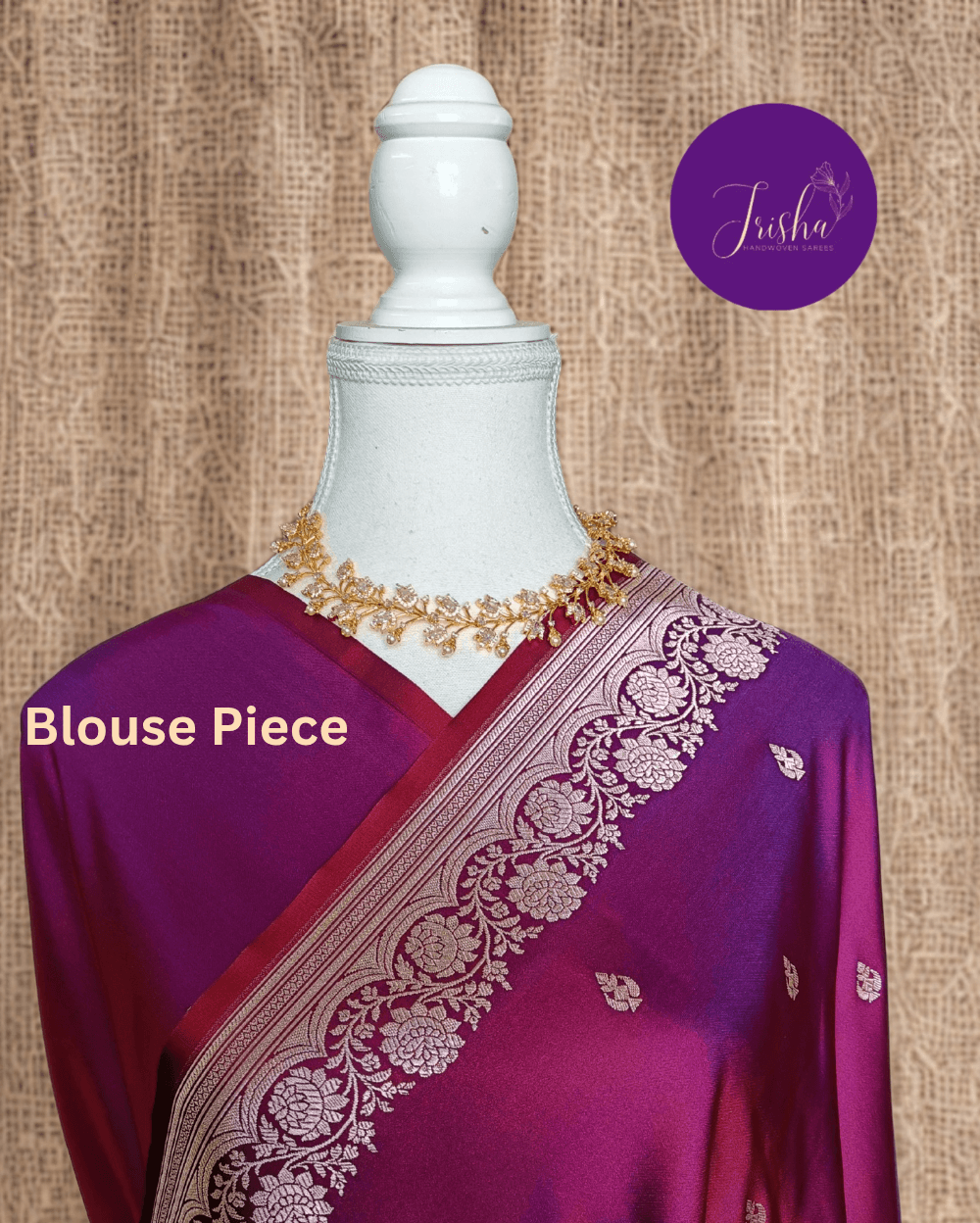 Banarasi Mashru Katan Silk saree in Pink Purple dual tone shade with small buttis all over the saree. The Rose Gold zari makes the finish very royal and elegant. Saree has a very beautiful traditional border and a very rich pallu that makes the usage of this saree suit any occasion or formal wear. The Pallu is attractively designed and woven with intricate Banarasi floral motifs.
